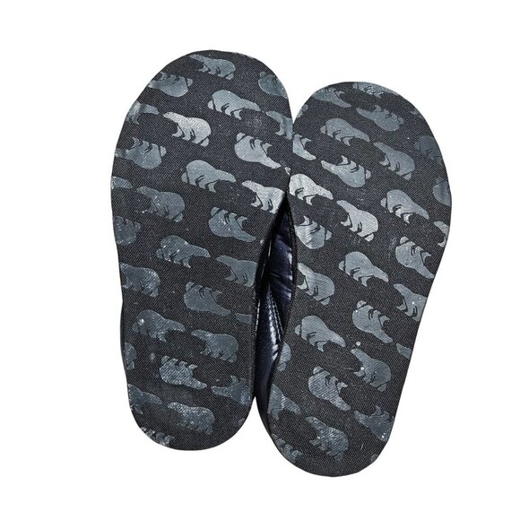 Sorel Womens Puffer Slip-On Slippers Navy Black Sherpa Lined US 8 EU 39 Gorpcore - Picture 9 of 10